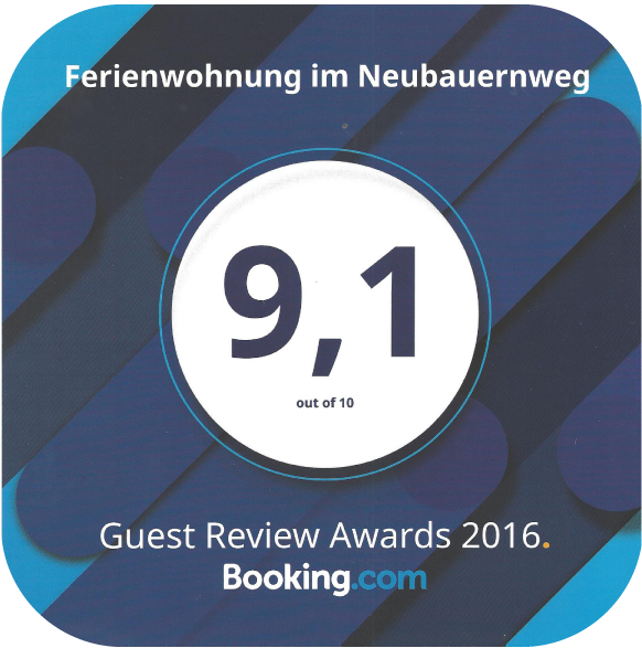 Guest Review Awards 2016 booking.com 9,1